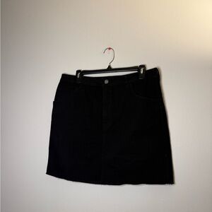 H&M Women Short Black Denim Skirt